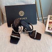 Versace Medusa Rhinestone Mules in Black - 2
