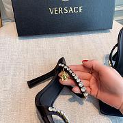 Versace Medusa Rhinestone Mules in Black - 5