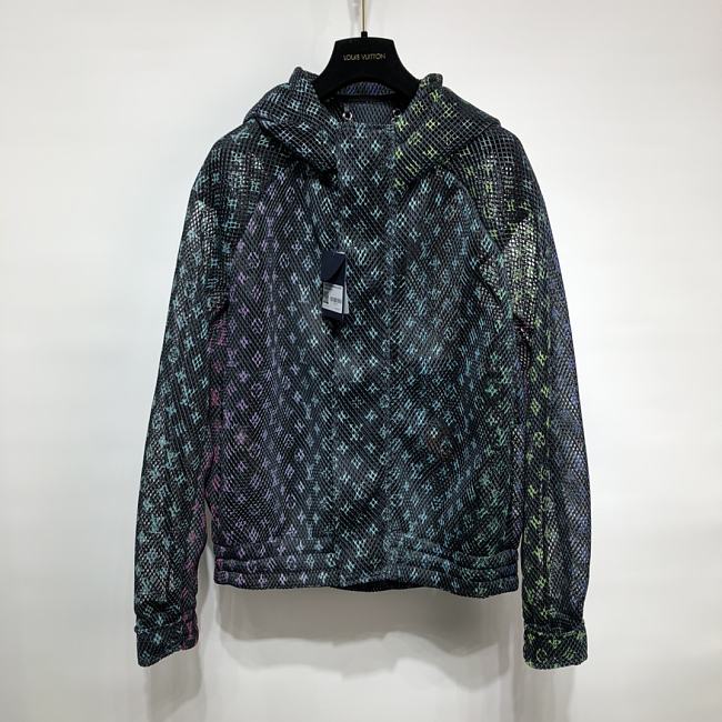 Louis Vuitton Gradient Monogram Mesh Blouson Black SS22 - 1