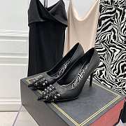 ROCKSTUD ALCOVE KIDSKIN AND PATENT-LEATHER PUMP 90 MM XW2S0DF8IDE0NO - 2
