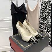 ROCKSTUD ALCOVE KIDSKIN AND PATENT-LEATHER PUMP 90 MM WW0S0DF8YGDL11 - 1