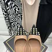 ROCKSTUD ALCOVE BALLET FLAT IN GOATSKIN AND PATENT LEATHER XW2S0DT2YGDMK0 - 6