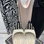 ROCKSTUD ALCOVE BALLET FLAT IN GOATSKIN AND PATENT LEATHER XW2S0DT2YGDL11 - 4