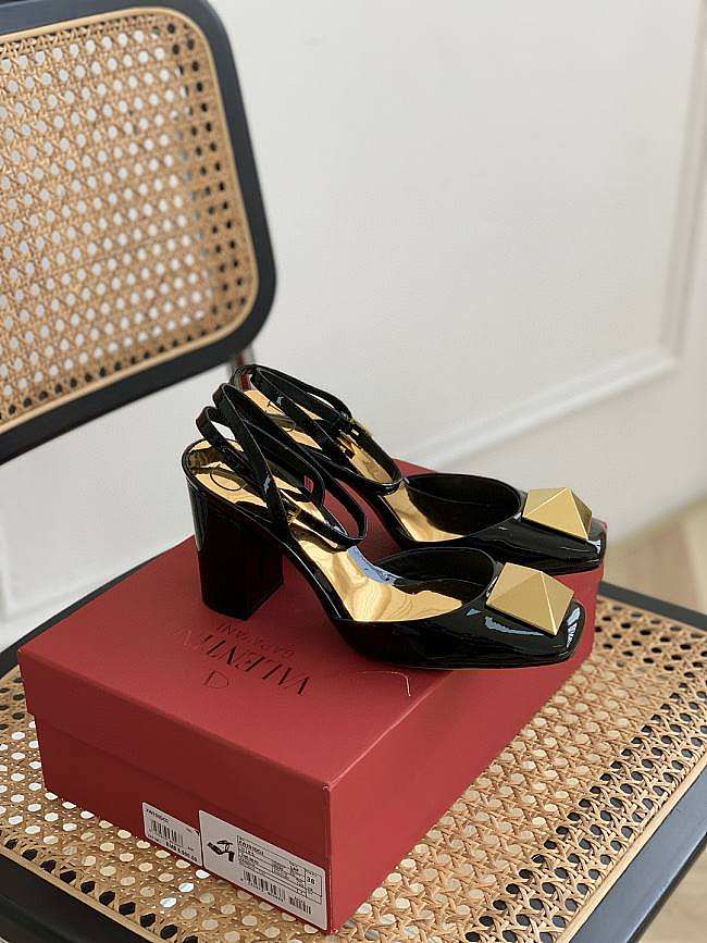 ONE STUD PUMP IN PATENT LEATHER 90MM XW2S0DT4LAF0NO - 1