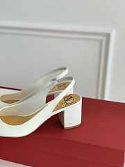 ONE STUD PATENT-LEATHER SLINGBACK PUMP 60 MM XW2S0DQ2LAFI16 - 6