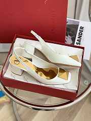 ONE STUD PATENT-LEATHER SLINGBACK PUMP 60 MM XW2S0DQ2LAFI16 - 3