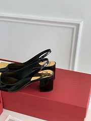 ONE STUD PATENT-LEATHER SLINGBACK PUMP 60 MM XW2S0DQ2LAF0NO - 5