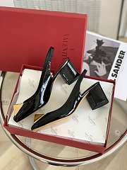 ONE STUD PATENT-LEATHER SLINGBACK PUMP 60 MM XW2S0DQ2LAF0NO - 4