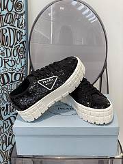 Prada Double Wheel sequin sneakers in Black 1E787M_959_F0002_F_050 - 4