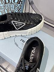 Prada Double Wheel sequin sneakers in Black 1E787M_959_F0002_F_050 - 3