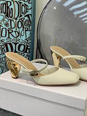 DIOR RHODES HEELED MULE White Calfskin KCP924VEA_S03W - 4