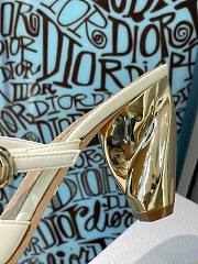 DIOR RHODES HEELED MULE White Calfskin KCP924VEA_S03W - 5