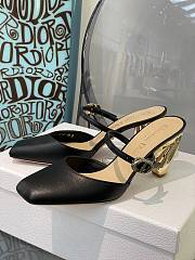 DIOR RHODES HEELED MULE Black Calfskin KDP924VEA_S900 - 6