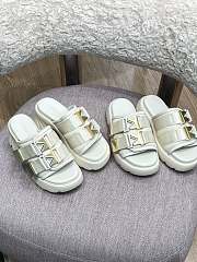 Bottega Veneta Padded technical fabric sandals White 690033V0DS22916 - 4