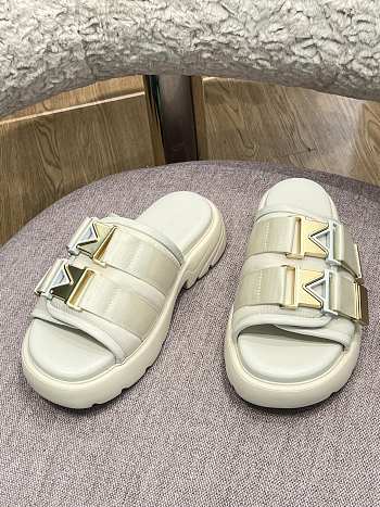 Bottega Veneta Padded technical fabric sandals White 690034V0DS22916