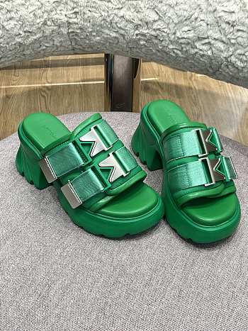 Bottega Veneta Padded technical fabric sandals Green 690033V0DS27278