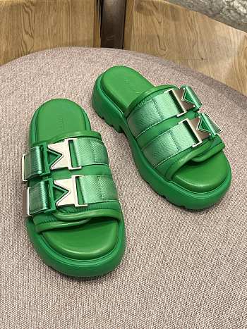 Bottega Veneta Padded technical fabric sandals Green 690034V0DS23730