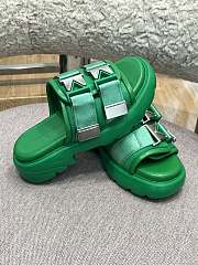 Bottega Veneta Padded technical fabric sandals Green 690034V0DS23730 - 5