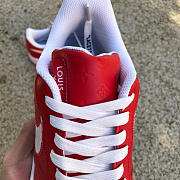 Louis Vuitton Nike Air Force 1 Low By Virgil Abloh White Red - 2