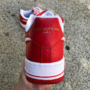 Louis Vuitton Nike Air Force 1 Low By Virgil Abloh White Red - 3