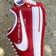 Louis Vuitton Nike Air Force 1 Low By Virgil Abloh White Red - 4