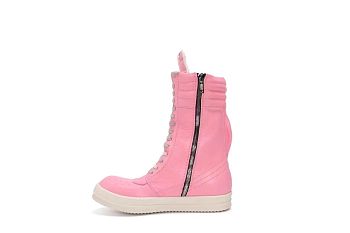 Rick Owens Leather Sneaker Boots in Pink