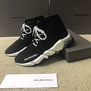 Balenciaga Speed Trainer Lace Up Black - 4