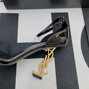SANDALS WITH NARROW STRAPS AND METAL INTERLOCKING YSL MONOGRAM HEEL - 4