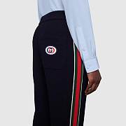 Wool jersey track bottoms with Web - 2