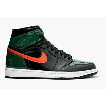 SolyFly x Air Jordan 1 black green orange AV3905-038
