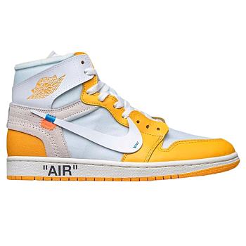 Air Jordan 1 Retro High Off-White University Yellow  AQ0818-149
