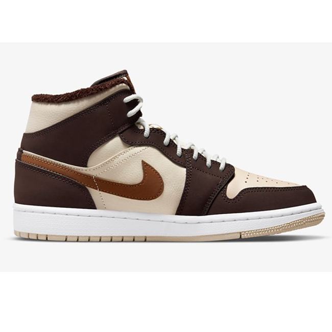 Air Jordan 1 Mid SE Brown Basalt Oatmeal (W) DO6699-200 - AMOFOOT