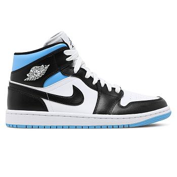 Air Jordan 1 Mid University Black White (W) BQ6472-102