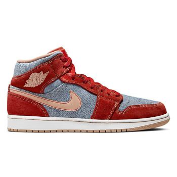 Air Jordan 1 Mid Orange Jeans DM4352-600