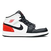 Air Jordan 1 Mid SE White Black Red Spruce - BQ6931-100 - 1