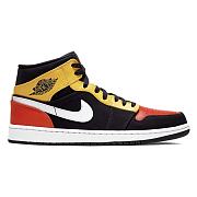 Air Jordan 1 Mid Black Amarillo Orange - 852542-087 - 1
