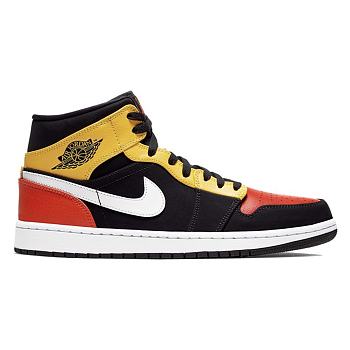 Air Jordan 1 Mid Black Amarillo Orange - 852542-087