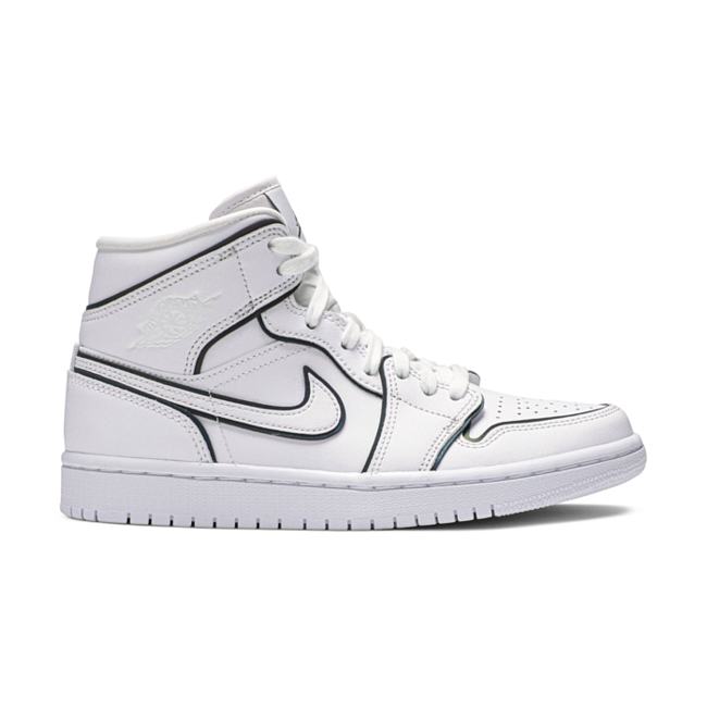 Air Jordan 1 Mid Iridescent Reflective White CK6587-100 - AMOFOOT