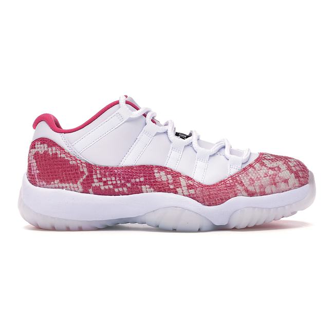 Air Jordan 11 Retro Low Pink Snakeskin (W)- AH7860-106 - 1