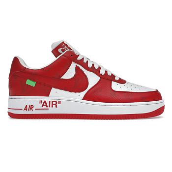Louis Vuitton Nike Air Force 1 Low By Virgil Abloh White Red