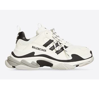 Balenciaga x adidas Triple S White Black 710020W2ZB19112