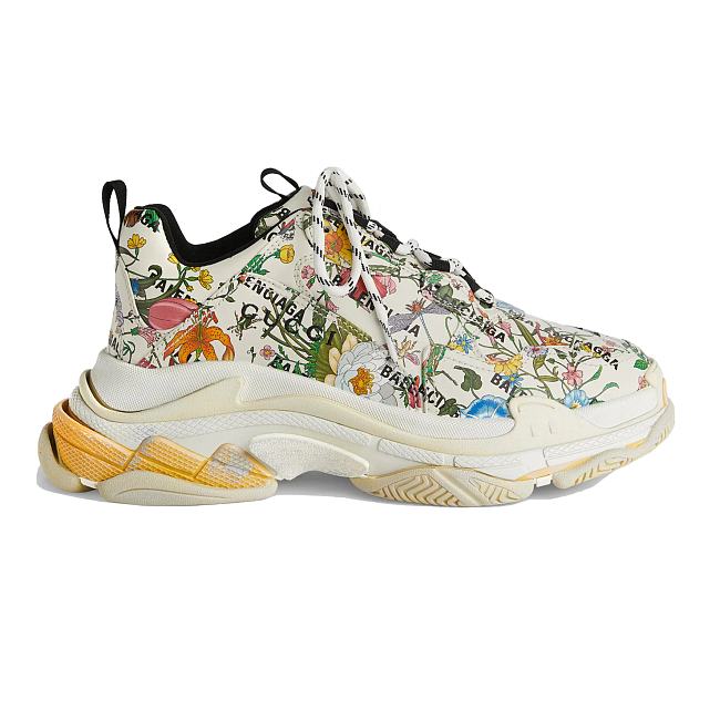 Gucci x Balenciaga The Hacker Project Triple S Flora Print 681068UL110 8461 - 1