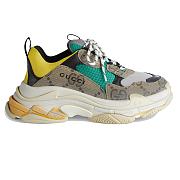 Gucci x Balenciaga The Hacker Project Triple S Beige Green Yellow 681067UMO20 9766 - 1