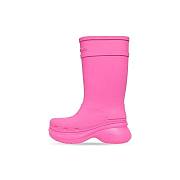 Balenciaga Crocs Boot in bright pink rubber 677388W1S8E5300 - 5