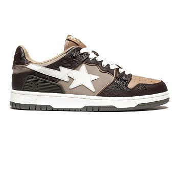 A Bathing Ape Bape SK8 Sta Brown Ivory 001FWH801013_BEI_A