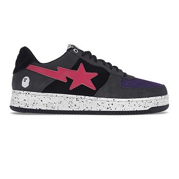 A Bathing Ape Bape Sta Black Grey Pink Suede 1I20-191-008