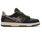 A Bathing Ape Bape SK8 Sta Navy Khaki Grey 1I70-191-003 - 1