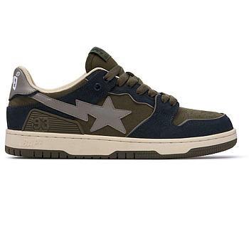 A Bathing Ape Bape SK8 Sta Navy Khaki Grey 1I70-191-003