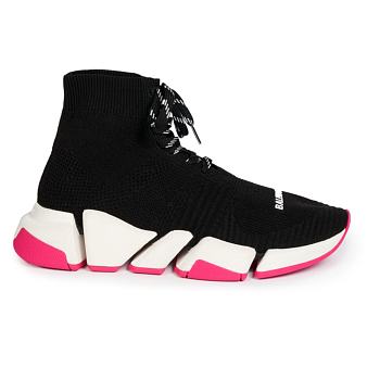 Balenciaga Speed Knit Socks Black Pink 