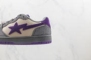 A Bathing Ape Court Sta Mist Grey Royal Purple 001FWG701032X - 5